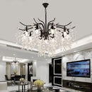GobekUsa Elegant Black Crystal Chandelier for Living Dining Bedroom Kitchen