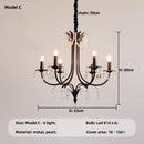 GobekUsa Elegant Black Crystal Chandelier Pendant Light for Living Room