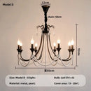 GobekUsa Elegant Black Crystal Chandelier Pendant Light for Living Room