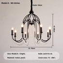 GobekUsa Elegant Black Crystal Chandelier Pendant Light for Living Room