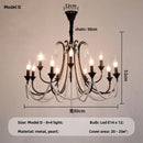 GobekUsa Elegant Black Crystal Chandelier Pendant Light for Living Room