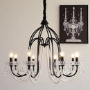GobekUsa Elegant Black Crystal Chandelier Pendant Light for Living Room