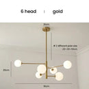 GobekUsa Elegant Black Gold Glass Ball LED Ceiling Chandelier for Home | Modern Pendant Lamp Lighting for Living Dining Bedroom