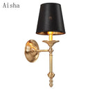 GobekUsa Black/Gold Wall Lamp: Luxury Living Room Bedroom Staircase Light