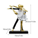 GobekUsa Ballet Dance Girl Double Statue for Home Decor and Desktop Accessories