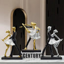 GobekUsa Ballet Dance Girl Double Statue for Home Decor and Desktop Accessories
