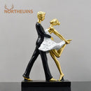 GobekUsa Ballet Dance Girl Double Statue for Home Decor and Desktop Accessories