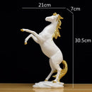GobekUsa Golden Horse Animal Sculpture for Home Decor and Office Desk crafted Figurine