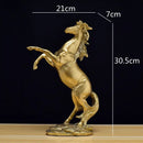 GobekUsa Golden Horse Animal Sculpture for Home Decor and Office Desk crafted Figurine