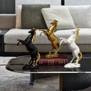 GobekUsa Golden Horse Animal Sculpture for Home Decor and Office Desk crafted Figurine