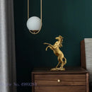 GobekUsa Golden Horse Animal Sculpture for Home Decor and Office Desk crafted Figurine