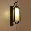 Elegant black wrought iron wall sconce lamp with tassel bedroom light by Decorbites