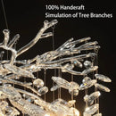 GobekUsa Crystal Suspension Pendant Light: Elegant Chandelier for Dining Room, Living Room, Kitchen