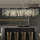 GobekUsa Crystal Suspension Pendant Light: Elegant Chandelier for Dining Room, Living Room, Kitchen