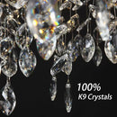 GobekUsa Crystal Suspension Pendant Light: Elegant Chandelier for Dining Room, Living Room, Kitchen