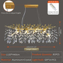 GobekUsa Crystal Suspension Pendant Light: Elegant Chandelier for Dining Room, Living Room, Kitchen