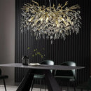 GobekUsa Crystal Suspension Pendant Light: Elegant Chandelier for Dining Room, Living Room, Kitchen