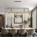 GobekUsa Crystal Suspension Pendant Light: Elegant Chandelier for Dining Room, Living Room, Kitchen