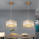 GobekUsa Crystal LED Pendant Light for Kitchen Dining Living Room