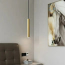 GobekUsa Elegant Brass Pendant Light for Bedroom Dining Room Hotel, Adjustable Wire Copper Finish