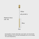 GobekUsa Elegant Brass Pendant Light for Bedroom Dining Room Hotel, Adjustable Wire Copper Finish
