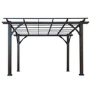 [10X12FT] Alora Premium Outdoor Brown Cedar Wood Pergola For Spacious Patios (SAK45639) by SAKSBY WHOLESALE