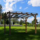 [10X12FT] Alora Premium Outdoor Brown Cedar Wood Pergola For Spacious Patios (SAK45639) by SAKSBY WHOLESALE