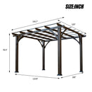 [10X12FT] Alora Premium Outdoor Brown Cedar Wood Pergola For Spacious Patios (SAK45639) by SAKSBY WHOLESALE