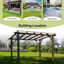 [10X12FT] Alora Premium Outdoor Brown Cedar Wood Pergola For Spacious Patios (SAK45639) by SAKSBY WHOLESALE