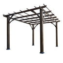 [10X12FT] Alora Premium Outdoor Brown Cedar Wood Pergola For Spacious Patios (SAK45639) by SAKSBY WHOLESALE