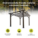 [10X12FT] Alora Premium Outdoor Brown Cedar Wood Pergola For Spacious Patios (SAK45639) by SAKSBY WHOLESALE