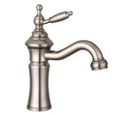 GobekUsa Brushed Nickel Brass Basin Faucet Swivel Spout Single Handle Hot Cold Mixer
