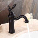 GobekUsa Brushed Nickel Brass Basin Faucet Swivel Spout Single Handle Hot Cold Mixer