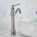 GobekUsa Brushed Nickel Single Handle Bathroom Sink Faucet Swivel Spout Mixer Tap