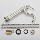 GobekUsa Brushed Nickel Single Handle Bathroom Sink Faucet Swivel Spout Mixer Tap