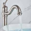GobekUsa Brushed Nickel Single Handle Bathroom Sink Faucet Swivel Spout Mixer Tap