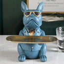 GobekUsa French Bulldog Figurine Tray Sculpture Coin Bank Home Decor Statue
