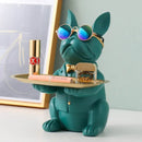 GobekUsa French Bulldog Figurine Tray Sculpture Coin Bank Home Decor Statue