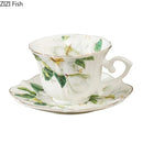 Elegant camellia porcelain cup and saucer – dining room floral tea set by Decorbites