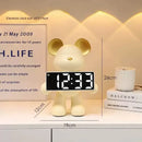 GobekUsa Elegant Bear Clock Ornament for Home Decor and Living Room Craftmanship