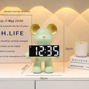 GobekUsa Elegant Bear Clock Ornament for Home Decor and Living Room Craftmanship