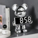 GobekUsa Elegant Bear Clock Ornament for Home Decor and Living Room Craftmanship