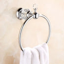 Elegant chrome crystal towel holder bathroom wall rack by Decorbites