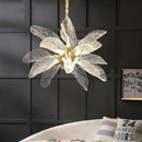 GobekUsa Elegant Copper Chandelier Light for Kitchen Dining Living Room - Modern Luxury Crystal Lamp