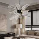 GobekUsa Elegant Copper Chandelier Light for Kitchen Dining Living Room - Modern Luxury Crystal Lamp