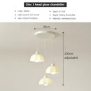 GobekUsa Elegant Cream LED Chandelier for Dining Room
