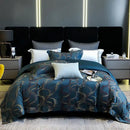 GobekUsa 1200TC Egyptian Cotton Satin Jacquard Patchwork Bedding Set with Silky Finish