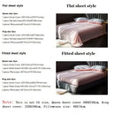 GobekUsa 1200TC Egyptian Cotton Satin Jacquard Patchwork Bedding Set with Silky Finish