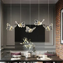 GobekUsa Crystal Butterfly Pendant Lamps LED Lighting for Home Decor and Luxury Ambiance