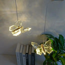 GobekUsa Crystal Butterfly Pendant Lamps LED Lighting for Home Decor and Luxury Ambiance